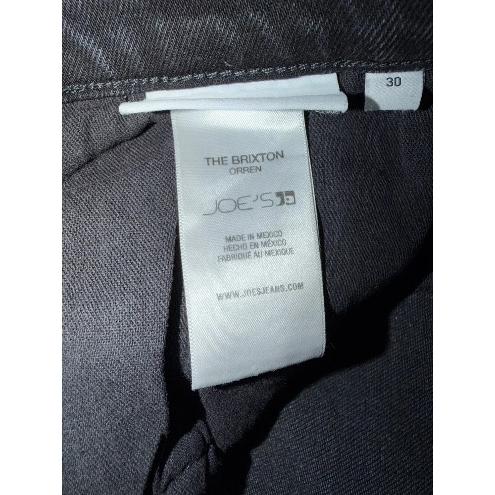 Joes Jeans The Brixton Straight Narrow Orren Faded Black Denim Mens 30